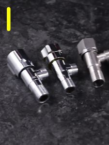 Runvictor Angle Valve Stainless Steel Hot and Cold Household Valve Switch Two Way Stop Angle Valve 1/2 Inch Water Valve