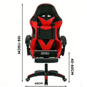 Computer Chair High Back Swivel Office Chair With Foot Rest Gaming/ Study Chair Reclining