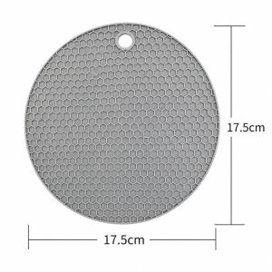 4Pcs Circular Insulation Pad Silicone Trivet Mats For Kitchen Tableware Heat Insulation Use