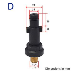 YUNAFIN Durable Fitting for Karcher Foam Generator G1/4 Pressure Washer Spray Torch Nozzle Quick Connector External Thread Adapter