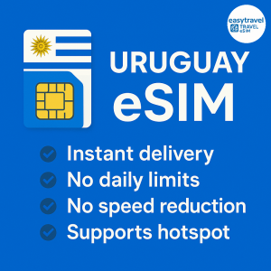 Uruguay eSIM | High Speed Data | Supports Hotspot | 15-30Days | 3-20GB | Email Delivery