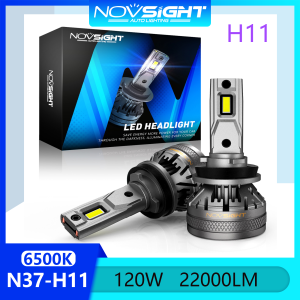 Super Bright Novsight N37 H11 LED Headlight Bulb 120W 22000LM 6500K LED Light For Car High Beam/Low Beam Fog Light LED Light Plug and Play 2pcs 2 Years Warranty Free Shipping