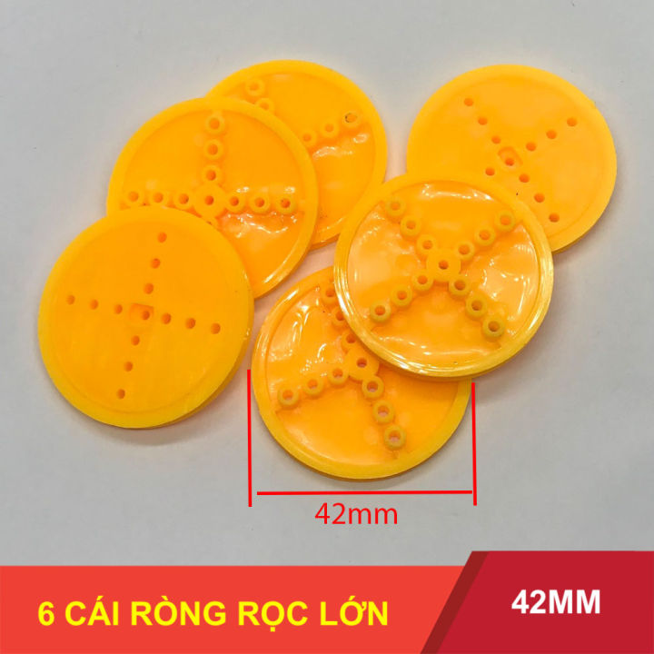 [HCM]6 cái ròng rọc nhựa mini 42mm trục 2mm DIY mô hình - LK0238 ...
