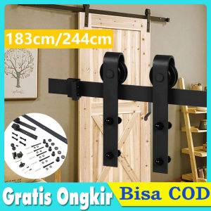 1.83/2.44 M Barn Door Rel Pintu Geser Sleding Door Track Industrial