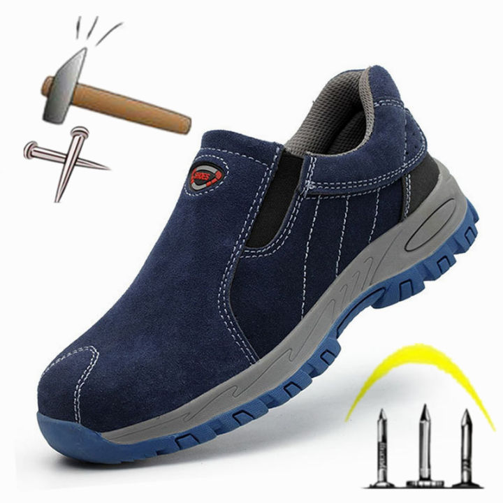 New Safety Shoes for Men Light Weight Work Shoes Steel Toe Cap Anti