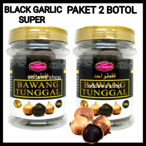 [ PAKET 2 BOTOL ]  Bawang Hitam Tunggal Black Garlic Bawang lanang 100 gr Addawa Shop