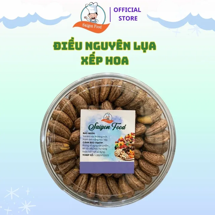 Hạt Điều Nguyên Lụa Xếp Hoa Saigonfood 500g