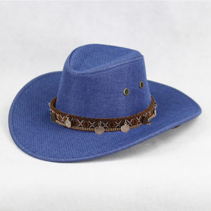 หมวกคาวบอยพร้อม+สายถักชนเผ่าเหรียญเงิน Western American Cowboy Hats ทรงวินเทจ 05-X4+00HAT04