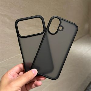 Black Translucent Matte Case for iPhone 17 15 16 Pro Max Luxury Shockproof Anti-Fingerprint Bumper Back Cover Armor Shell Fundas