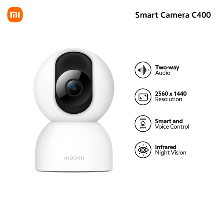  Xiaomi Smart Camera C400, 4MP, 360° Rotation, AI Human  Detection, 2.4GHz / 5GHz Wi-Fi Support, White : Electronics