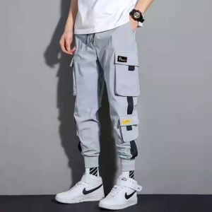 Multi pocket Korean mens and womens pants Fashion 6 pockets casual cargo pants High quality loose sweatpants