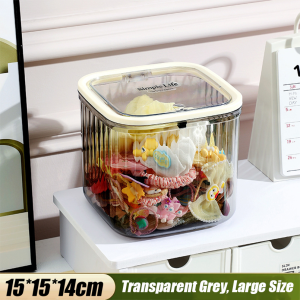 [SG Stock】PET Desktop Storage Box Pop-up Lid Solid Color Organizer for Bedroom Study and Drawer