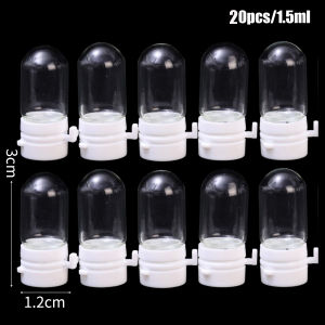 ขวดใส่มาสคาร่าเครื่องสำอางบำรุงผิวแบบเหลวน้ำมันบำรุงผิว Essential เดินทางได้หมวกคุลมอาบน้ำขวดแก้วขนาดเล็กแปรงล้างเครื่องสำอาง1.5มล. 50ชิ้น