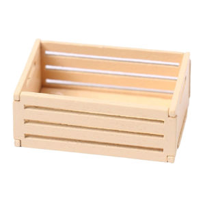 YAFEN 1:12 Dollhouse Mini Fruit Basket Fruit Wooden Frame Storage Box Storage Frame Basket Toy Accessories Model Miniature Scene Decor