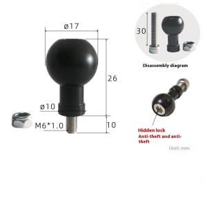 438178 ZXC 1 Piece Motorcycle Sport Camera Mount Connector 17mm 25.4mm Ball Head To M6 M8 M10 Screw Bracket Connector For Camera