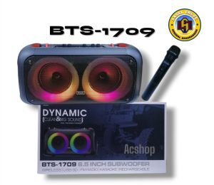 BRUDO  1709 PORTABLE PARTY SPEAKER RGB FLAME LIGHTING EFFECT 6.5 INCH subwoofer