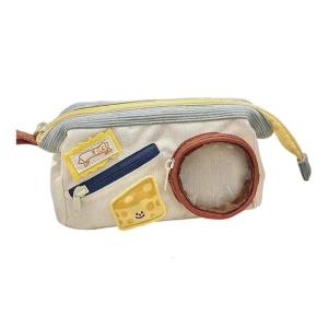Cartoon Pencil Case Large Polyester Pen Pouches Pencils Organiser Bag Travel Makeup Storage Bag For School Office Travel