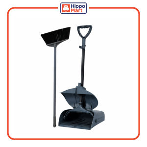 Self-Standing Wind Proof Dustpan & Broom Sets | Multiple Colors | Dustpan Teeth Comb Out Dirt | Cleaning Tools | Indoor & Outdoor Broom | Kitchen Broom