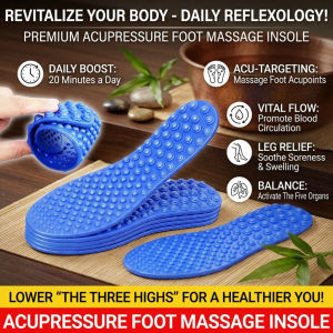 Meridian Activation Insoles for Foot Pain Relief 5D Full-sole Acupoint Massage Insoles Foot Therapy Health Care Shoe Pad