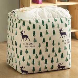 140L Oversize Quilt Storage Bag For Clothes Collapsible Laundry Baskets Drawstring Clothes Storage