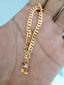 terlaris gelang bayi titanium model rantai karakter lucu dan menggemaskan gelang bayi sampai anak anak 12 tahun anti luntur dan anti alergi