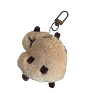 Soft Capybara Plush Hanging Ornament With Sound Effect Bag Charm Decoration Keyring Great For Backpacks And Keychains