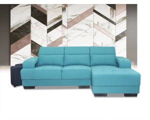 NUCCA N6340 Teddy L shape Sofa [Can choose Casa Leather or Water Resistance Fabric] [Free 4 stool]