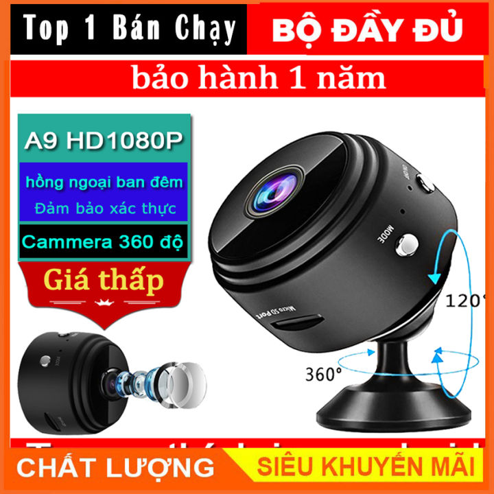 Camera mini kết nối điện thoại wifi A9 HD 1080P,Camera giấu kín mini ...