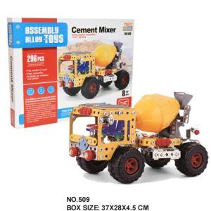 [PROMO] Mainan  bongkar pasang DIY Metal Cement Mixer - Assembly Alloy cement Mixer 296 pcs usia 8 thn + SNI - die cast