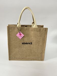 [ LOẠI 1] Túi cói Merci túi tote đi biển phong cách Vintage có ngăn nhỏ kéo khóa M44 Lisa