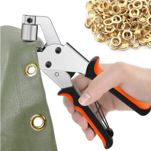 Grommet Pliers Kit Tools Handheld Hand Press Metal Eyelet Hole Punch Plier for Leather Canvas Cloth