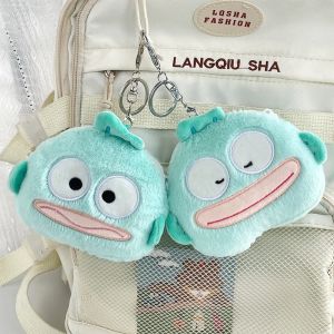 Sanrio Plush Coin Purse Cute Ugly Fish Hangyodon Zipper Children Girl Coin Wallet Cartoon Cable Headset Bag Key Wallet