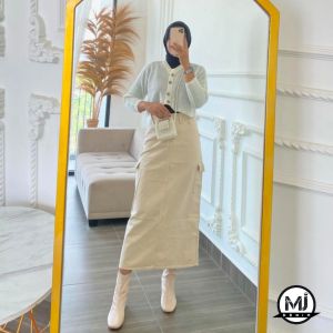 ROK CARGO TERBARU // XYU SKIRT WANITA // CARGO MODEL TERBARU ROK JEANS CARGO KOREAN STYLE