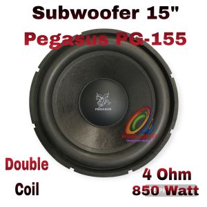 SUBWOOFER 15 Inch 850 Watt RMS DOUBLE COIL PEGASUS PG-1556 PG 1556