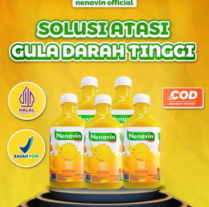 Nenavin Cuka Nanas Organik Anti-Gula Darah Tinggi - Paket 5 Botol