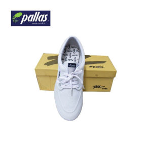 [Size 2-13]Pallas Jazz white school shoe 407-001W/Kasut sekolah putih