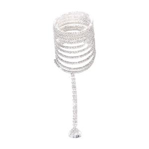 สร้อยข้อมือประดับพลอยเทียมแบบหรูหราเหมาะสำหรับงานพรอมสวมใส่ทุกวันงานปาร์ตี้สละโสด