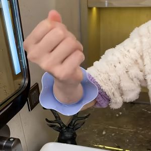 Womens Silicone Face Wash Wristband 2pcs Set - Prevents Water Splashes on Arms Reusable and Easy to Clean