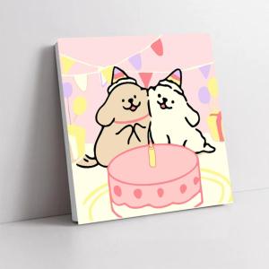 【Birthday Collection】Paint by Numbers Canvas Painting Set for Adults & Kids Creative DIY Artwork School Home Decor Party Birthday Couple Gift