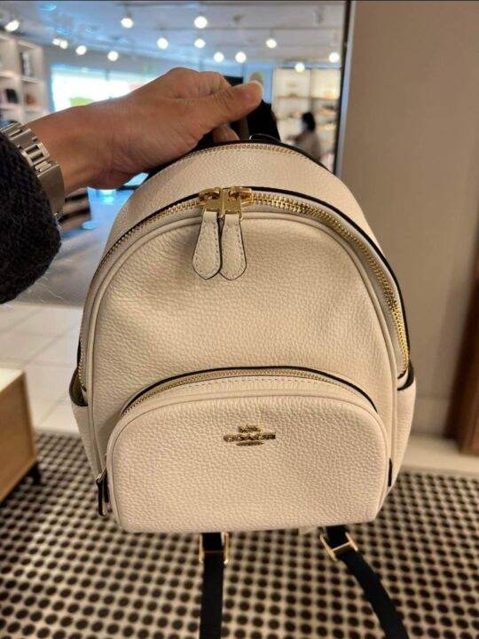 Tan coach backpack sale