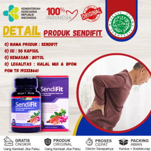 SendiFit Original Suplemen Khusus Kesehatan Sendi Tulang dan Otot Obat Nyeri Sendi Rematik Asam Urat Saraf Syaraf Kejepit Terjepit Nyeri Pinggang Encok Sakit Pinggang Nyeri Bahu Pundak