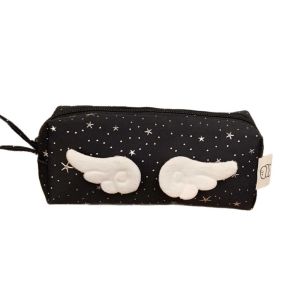 Q-1151 STORE Handheld Pencil Case Multi-functional Star Wings Pen Bag Portable Large-capacity Stationery Pouch Students Gift
