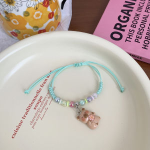 【♡Lovely girls house♡】Cartoon Capybara Woven Rope Bracelet Handmade Hand Rope Couple Bracelet Best Gifts