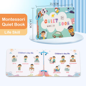 Montessori DIY Quiet Book Early Education Busy Sticker Kids Toddler Toys |  蒙氏安静书生活技能