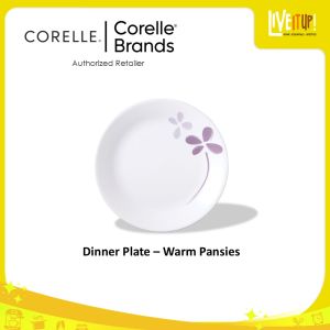 CORELLE Dinnerware – Warm Pansies (Round Shape)