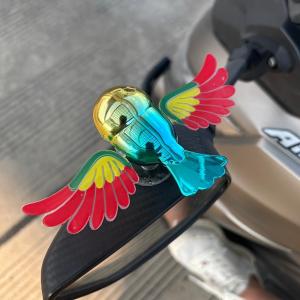 Toy Simulation Bird Windy Companion Flying Plugless Toy Bird Motorcycle Decoration Ornament