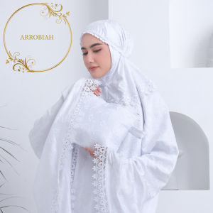 Mukena ARROBIAH - Mukenah Dewasa Terbaru 2023 Best seller Sutra Millo Mewah Elegant Renda Prada