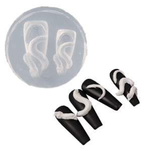DIY Silicone Nail Stamping Plate Dragon/Snake Nail Carving Molds Silicone Stamping Nail Art Molds Silicone Material