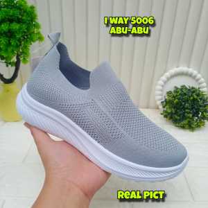 SEPATU SLIP ON RAJUT HITAM SEKOLAH NEW ERA SIZE 29-41 - SEPATU SLIP ON WANITA SIMPEL MURAH - SEPATU SELOP SEKOLAH