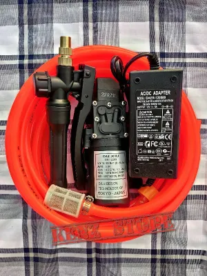 Máy rửa xe vệ sinh máy lạnh mini 12V giá rẻ 9M đầy đủ phụ kiện máy xịt rửa mini đa năng máy bơm mini 12v đa năng